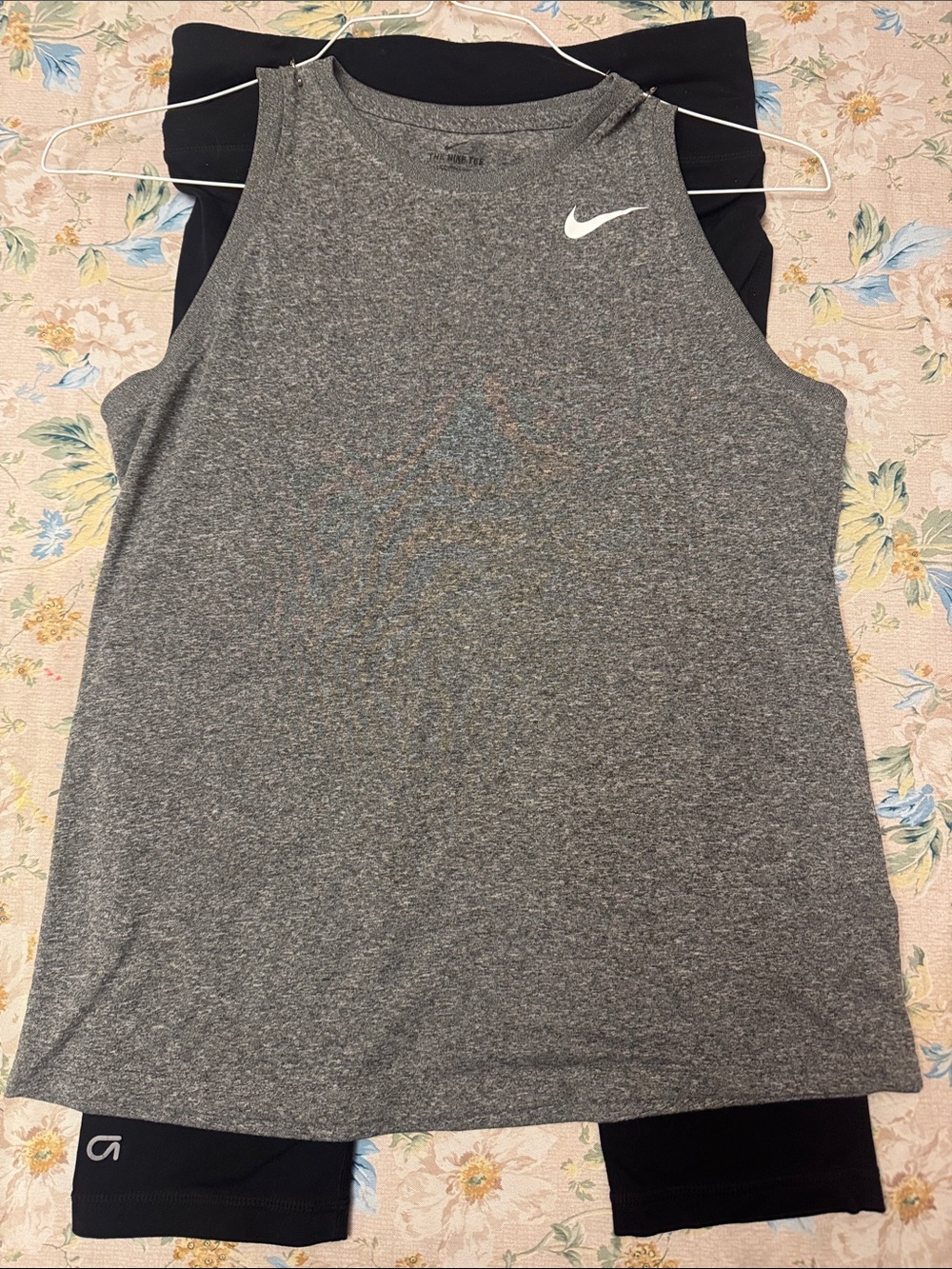Nike Gray Women's Tank Top with White Swoosh